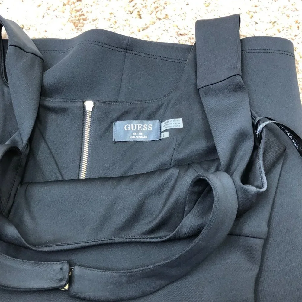 GUESS BLACK‎ SCUBA SHEATH MINI DRESS SIZE 6